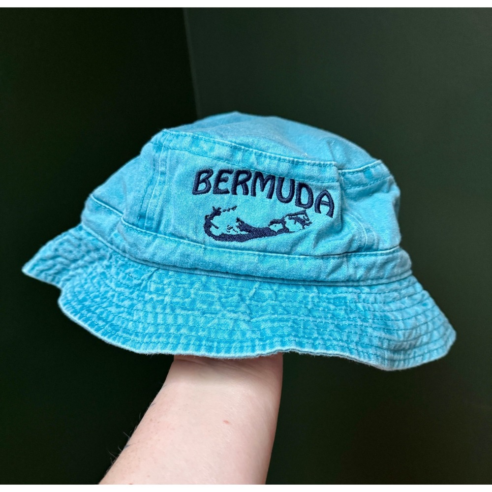 Vintage Bermuda Embroidered Bucket‎ Hat Size L